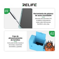 RELIFE RL-5122 43-en-1 Jeu de tournevis rotatif polyvalent Précision avec boîte de rangement à vis Démontage pour tablettes de téléphones portables