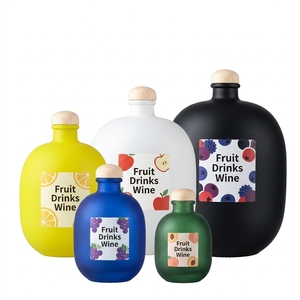 Botella de Vidrio Negra Mate de 500ml y 250ml, Botella de Vidrio Vacía de Cuello Corto para Vino, <span class=keywords><strong>Vodka</strong></span> y Licores, Fabricante de Botellas de Vidrio OEM - Product Image 3