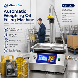 Machine de remplissage de liquides (huiles comestibles et lubrifiantes) la plus populaire, 12 L par minute, avec contrô<span class=keywords><strong>le</strong></span> du poids pour bouteilles d'huile moteur et d'huile <span class=keywords><strong>parfum</strong></span>ée - Product Image 2
