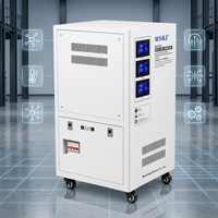 Régulateur de tension triphasé de haute qualité pour servomoteur, stabilisateur 380V SVC-3P avec écran LCD, bobine en cuivre, données AC triphasées
