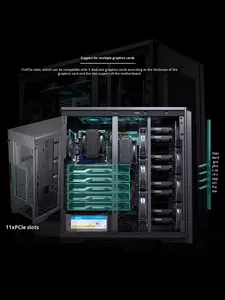 PHANTEKS Windrunner enthoo Pro ATX เซิร์ฟเวอร์620PC เวิร์กสเตชันระดับเต็มรูปแบบบริการระดับองค์กร NAS แชสซีพร้อมพัดลม - Product Image 3