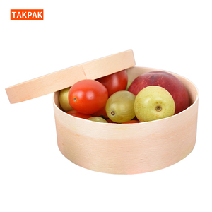 Sinh Thái Thân Thiện Với Vòng Bánh Gỗ Thiết Kế Bao Bì Phân Hủy Sinh Học Thực Phẩm Container Gỗ Hộp Vòng Hộp Quà Tặng - Product Image 2