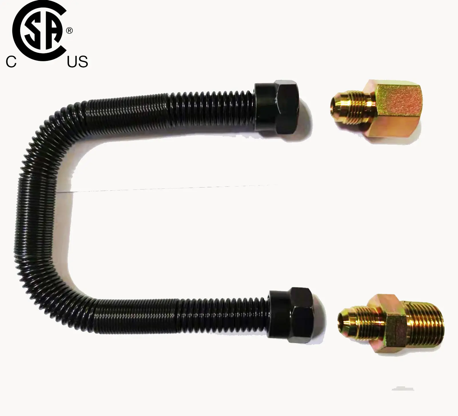 Ligne flexible de gaz sans sifflet psa pour foyer, tuyau de connecteur de gaz ondulé en acier inoxydable