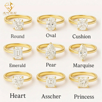 Bague de fiançailles et de mariage en or massif 10K/14K/18K avec diamant solitaire, 4 griffes, coupe ovale 1 carat, certificat IGI, bijoux fins pour femme