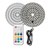 Anneau lumineux à pixels RGB WS2812B 5050 SMD, 120 LED/m, USB, flexible, à intensité variable, contrôle intelligent par application et maison connectée, IP33, 6000K/2700K, 5V, plastique