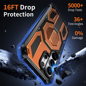 Coque magnétique pour Samsung S26 Ultra avec béquille et cadre avant, compatible S26 Edge S25 Plus S24 FE, protection robuste contre les chutes, coque rigide - Product Image 3