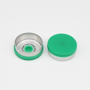 20mm Medical Green Crimp Top Flaschen verschlüsse <span class=keywords><strong>Flip</strong></span> Top Aluminium ump Kunststoff abdeckungen - Product Image 5