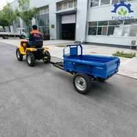 Tracteur compact 4x4 18 CV 6 vitesses Transmission 4F+2R Remorque de chargement Démarrage pratique Tracteur pour zones isolées sans électricité