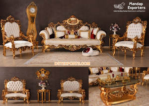 Juego de muebles de sala de estar pulidos en plata de estilo europeo, conjunto de sofá de plata barroca victoriana, juego de sofá de sala de estar hecho a mano impresionante - Product Image 4