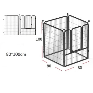 Vente en gros de petite cage de transport d'animal familier de fer fil robuste avec le modèle solide extérieur de parc de chien prix bon marché de Chine - Product Image 1