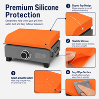 Couverture de plaque de cuisson carrée en silicone résistante à la chaleur, tapis de protection antidérapant réutilisable pour les tâches de restauration commerciale, OEM mondial