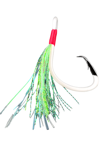 Hameçons de pêche phosphorescents pour eau salée, hameçons flasher à jupe en acier à haute teneur en carbone pour la pêche en eau profonde - Product Image 3