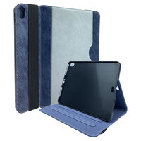 Housse de tablette vintage à couleurs contrastées pour iPad A16 et tablette Android avec support réglable et protection intégrale