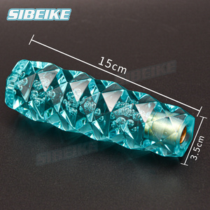 Pomello del cambio in cristallo stile diamante 3D 15cm accessori per auto JDM pomello del cambio del cambio a bolle trasparente adesivo casuale - Product Image 3
