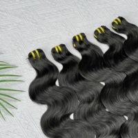 Prix de gros – Tissage de cheveux humains vietnamiens ondulés de grade 12A, 100 % naturels, noirs, avec cuticules alignées