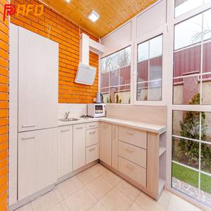 Armoires de cuisine en bois massif de style américain moderne, robinet en marbre de luxe, charnière, panier de tiroir, évier renforcé, design intelligent - Product Image 4