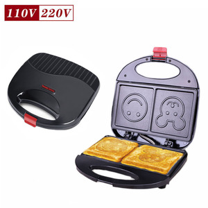 Plancha Eléctrica con Diseño de Dibujos Animados, Doble Zona de Cocción, 110V Estándar Americano, Sandwichera, Waflera, Máquina para Desayunos - Product Image 2