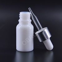 OBROU 10ml 15ml 20ml 30ml 50ml 100ml Emballage cosmétique Flacons compte-gouttes en céramique blanche pour huiles essentielles avec pipette