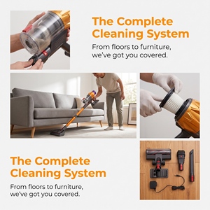 PV18 Cordless <b>Handheld</b> <b>Vacuum</b> Cleaner 37KPa Strong Suction Rechargeable for Home Pet Hair - Product Image 6