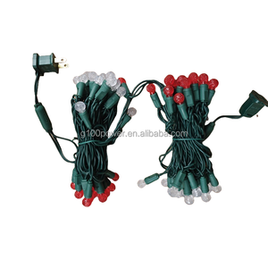 Ngoài trời kỳ nghỉ chiếu sáng trang trí màu trắng và màu đỏ <span class=keywords><strong>mini</strong></span> chuỗi LED Đèn giáng sinh G12 24 '4 ''khoảng cách 70 đèn thương mại - Product Image 1