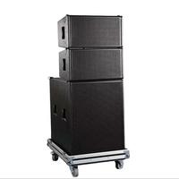 Système de sonorisation extérieur avec enceintes line array passives ou actives de 10 pouces, subwoofer de 18 pouces et amplificateurs