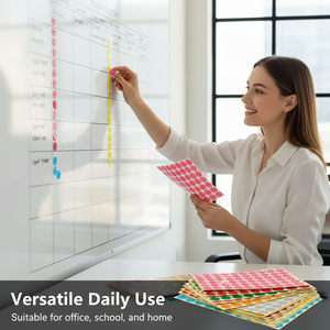 Tailles personnalisées : 1 cm, 2 cm, 3 cm ; étiquettes codées par couleur ; étiquettes rondes colorées inscriptibles ; autocollants ronds adhésifs. - Product Image 6