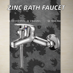 Grifo Mezclador <span class=keywords><strong>de</strong></span> Ducha Monomando <span class=keywords><strong>de</strong></span> <span class=keywords><strong>Zinc</strong></span> para Montaje en Pared, Diseño Moderno, Cromado, para Bañera, con Rociador <span class=keywords><strong>de</strong></span> Flores, Mercado <span class=keywords><strong>de</strong></span> Asia Central - Product Image 2