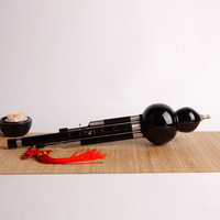 Instrument traditionnel chinois de haute qualité en ébène hulusi, flûte cucurbit hulusi, motif fait à la main pour les amateurs de musique