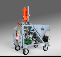 Pompe à plâtre moteur CE 380V, pulvérisateur de peinture sans air, machine automatique de projection de mortier sec et de ciment, station de projection