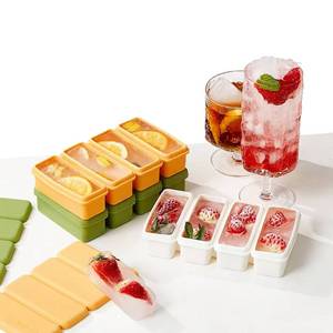 Bac à glaçons et moule à fruits multifonctionnel en silicone empilable 4-en-1 pour aliments pour bébés - Product Image 1