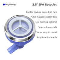 Kit de spa extérieur Hongsheng DIY HT-B327-2, 3,5 pouces, 10 jets, spa à air autoportant, système de contrôle GECKO, design côtier, bulles