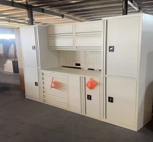 OEM Customized Heavy-Duty Iron <b>Workbench</b> and Workshop Cabinet Combination <b>Garage</b> Workstation Storage Tool Cabinet - Product Image 6