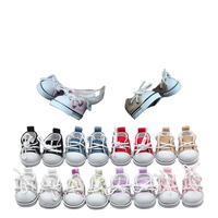 Vente en gros de baskets en toile colorées pour poupées BjD de 7,5 cm, vêtements et accessoires pour poupées, chaussures pour poupées à l'échelle 1/3 1/4 pour labubu