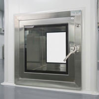 Boîte de passage pour salle blanche en acier inoxydable 304, boîte de passage de laboratoire
