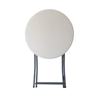 Table ronde pliable en plastique de haute qualité pour salon, fêtes en plein air, utilisation en salle à manger