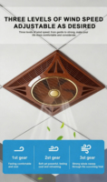 Ventilateur de plafond décoratif personnalisable de 14 pouces avec moteur à double roulement à billes et télécommande