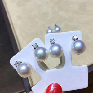 S925 Pure Silver DIY Pearl Accessories 9303 <b>Gold</b> Silver Pendant Ring Stand Stud <b>Earrings</b>-a Stylish Jewelry <b>Set</b> - Product Image 1