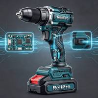 Taladro Inalámbrico Sin Escobillas ReliPro RP21Z21 de 21V, 65N.m, con Batería de 2.0Ah/4.0Ah para Reparación de Automóviles, Madera y Metal