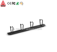Accessoire d'armoire réseau 2u, support de gestion de câbles horizontaux, support de serveur, avec 4 anneaux métalliques, 19 pouces, chine