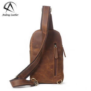 Bolso Bandolera Retro de Cuero Genuino de Vaca de Fábrica Andong para Hombre, Bolsos de Hombro de Cuero Crazy Horse, Bolso de Mano para Hombre para Actividades al Aire Libre - Product Image 3