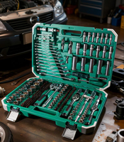 Juego de Llaves de Tubo Profesionales Cr-V de 216 Piezas, Kit de Herramientas Manuales para Mecánicos de Automóviles, Juego de Herramientas para Reparación y Mantenimiento de Automóviles