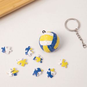 Porte-clés en forme de puzzle sphérique 3D personnalisé, en plastique ABS, impression UV, nouveau cadeau original - Product Image 4