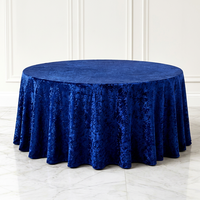 Nappe Ronde en Velours Mat Premium Froissé pour Projets Hôteliers et Banqueting – Vente en Gros