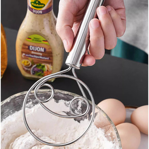 Stainless steel hand dough mixer, household dough and flour mixer, manual egg beater, dough kneading tool, powder <b>stirrer</b> - Product Image 3