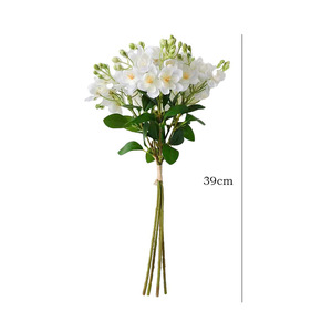 ช่อดอกไม้ประดิษฐ์ดอกลิลลี่ออฟเดอะแวลลีย์สีขาว ชมพู เหลือง ฟ้าอ่อน สำหรับตกแต่งบ้านและงานแต่งงาน - Product Image 5