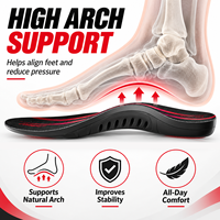 Semelles orthopédiques à soutien de la voûte plantaire pour hommes et femmes, inserts de chaussures en gel absorbant les chocs pour fasciite plantaire, douleurs au talon et pieds plats