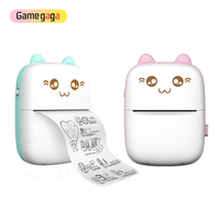 Imprimante thermique portable intelligente Gamegaga C9 Cute Cat, mini imprimante sans encre compatible avec les imprimantes de reçus BT pour iOS Android