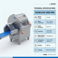 Nouvelle trancheuse à viande automatique, tranches réglables par portion |   Certifié CE |   Lame en acier inoxydable |   Viande Commerciale Haute Capacité