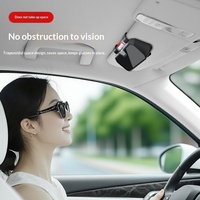Étui à lunettes de voiture Modèle 005 en plastique, organisateur de lunettes de soleil pour véhicule, support de lunettes pour pare-soleil, boîte de rangement pour cartes et documents