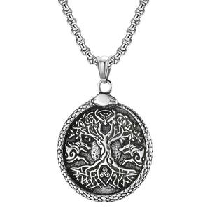 yunnique Nordic <b>Tree</b> Of Life Pendant <b>Necklace</b> Tibetan Silver Unisex Sweater Chain Gift 3x60cm DZ529 - Product Image 2
